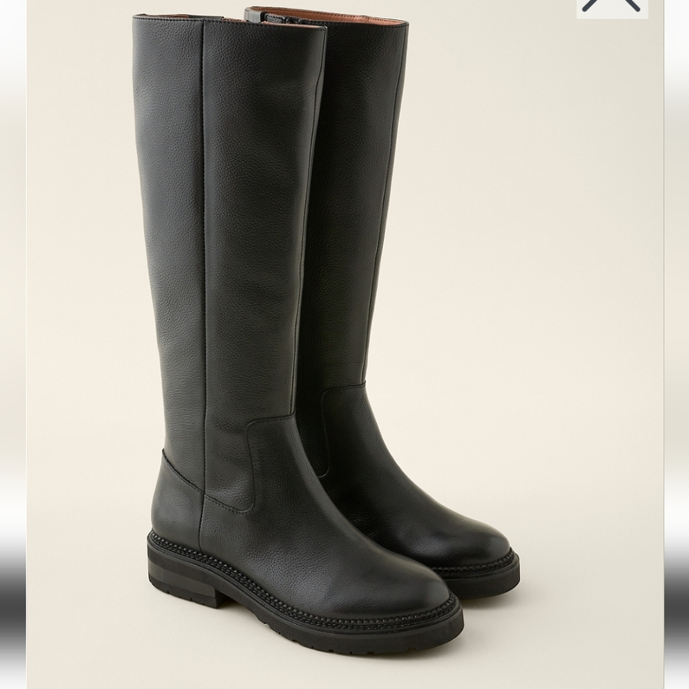 Gentle Souls By Kenneth Cole Black Leather Tall Boots 9.5